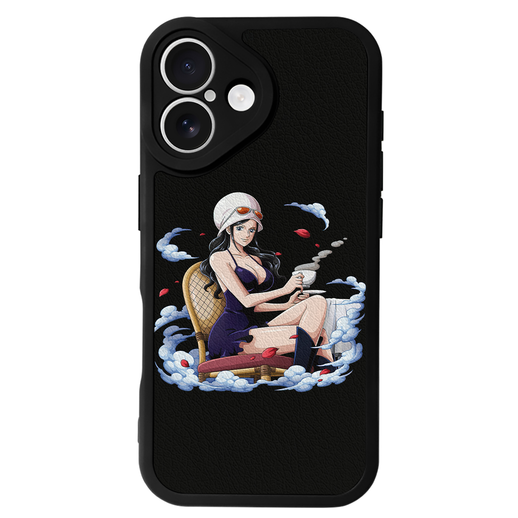 （画像用） ワンピース ニコ・ロビン ONE PIECE Nico Robin 【iPhone 16シリーズ対応】シリコンスマホケース（レザー調） 材質：シリコン